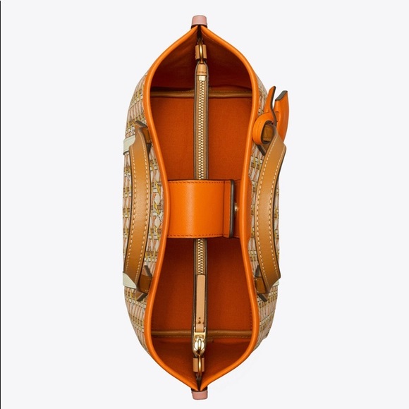 Authentic TORY BURCH LINK triple compartments satchel/Crosby - Picture 5 of 16